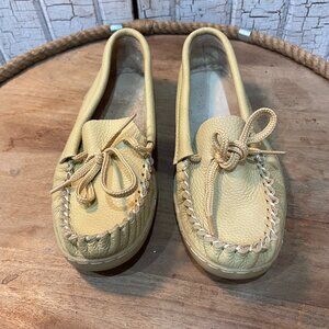 Native handcrafted moccasin slippers moosehide or deerskin leather